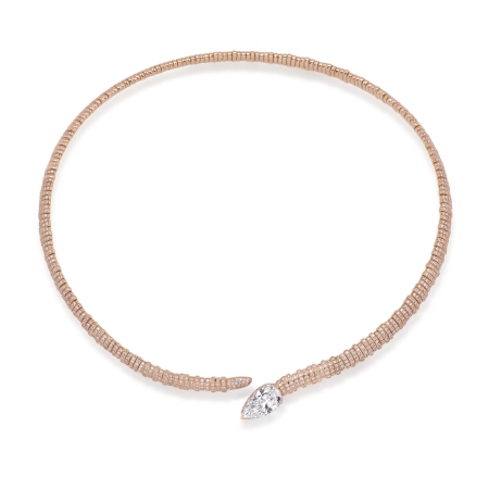  Snake Choker in Rose gold and Diamonds